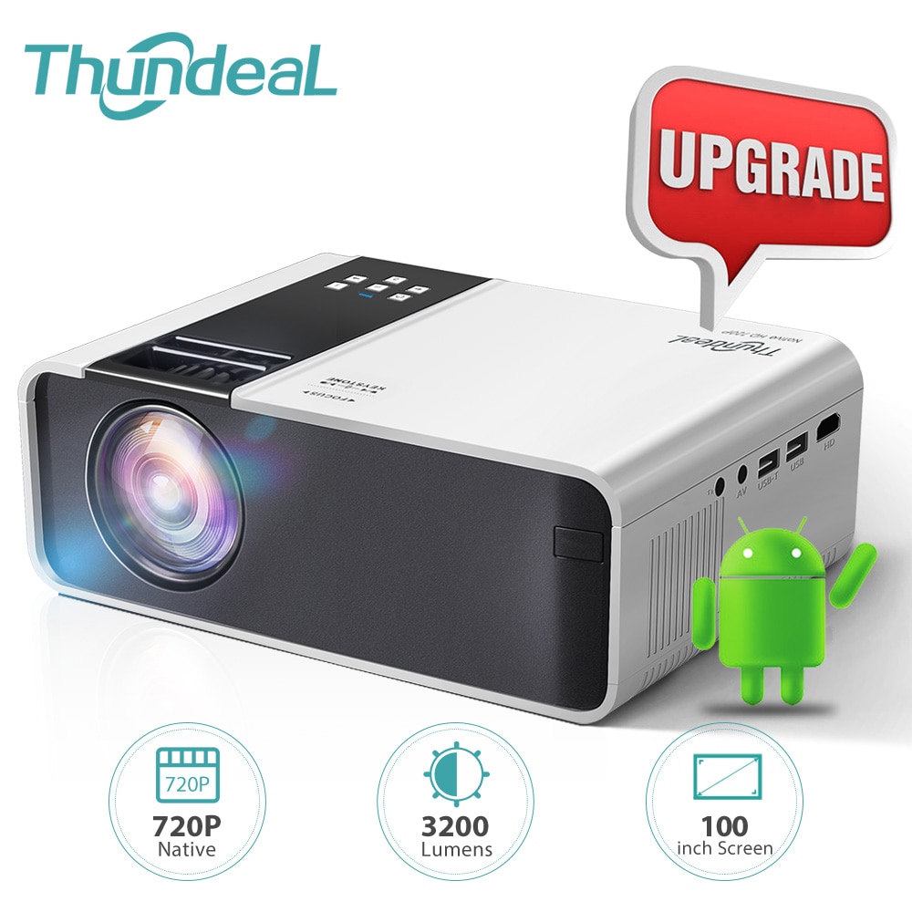 ThundeaL-̴  TD90 TD90W 1280x720P ޴ HD 1080P , ȵ̵  3D  Ȩ ó׸ LED Ʈ 